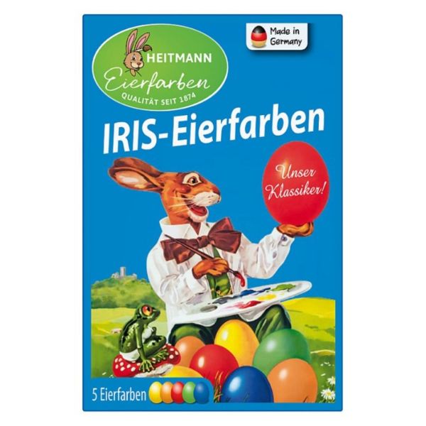 RAW Heitmann´s - IRIS-Eierfarben/5 Farben (Rot, Gelb, Grün, Blau,Or.) Nr. 4102