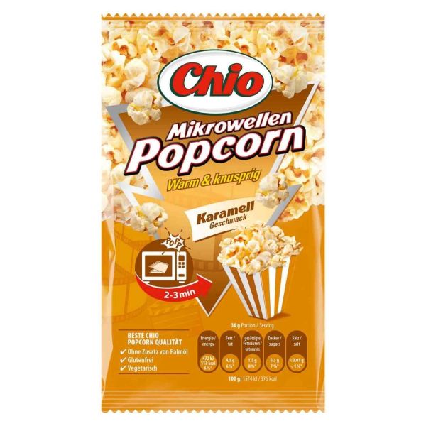 Mikrowellen Popcorn Karamell, Chio