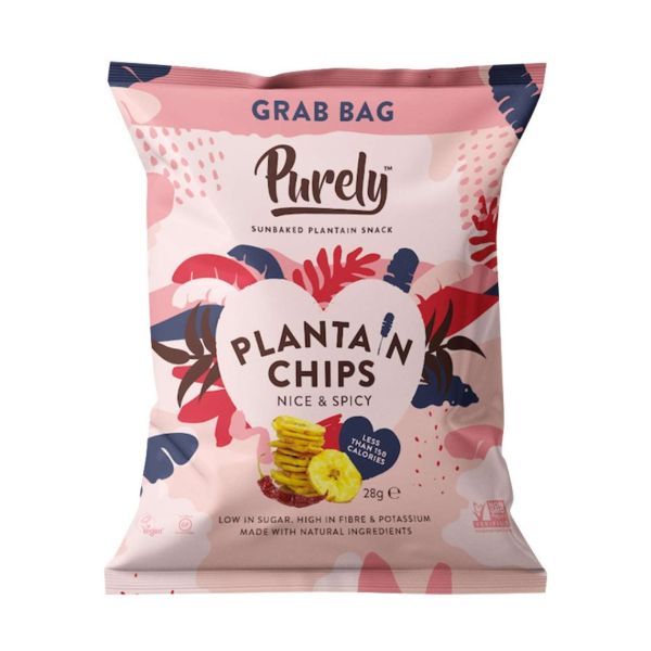Purely Plantain Chips, Nice & Spicy