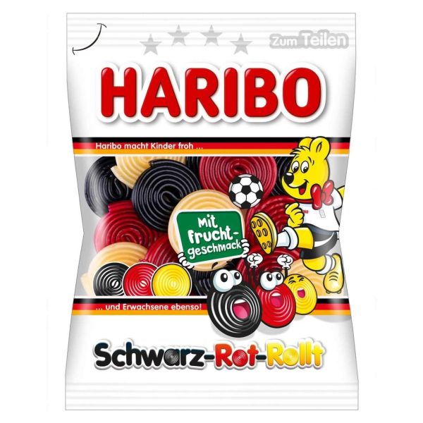 Haribo Schwarz-Rot-Rollt 175 g