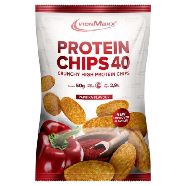 IronMaxx Protein Chips 40, Paprika, 50 g