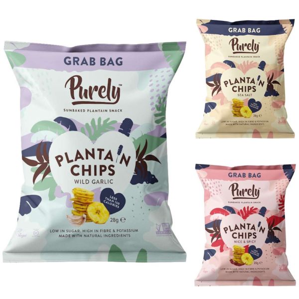Purely Plantain Chips, verschiedene Sorten, 28 g
