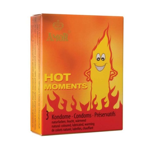 Amor Kondome Hot Moments, 3 Stück