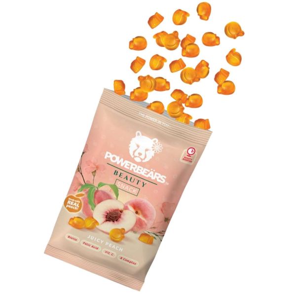 Beauty Snack Powerbeärs, Juicy Peach, 50 g