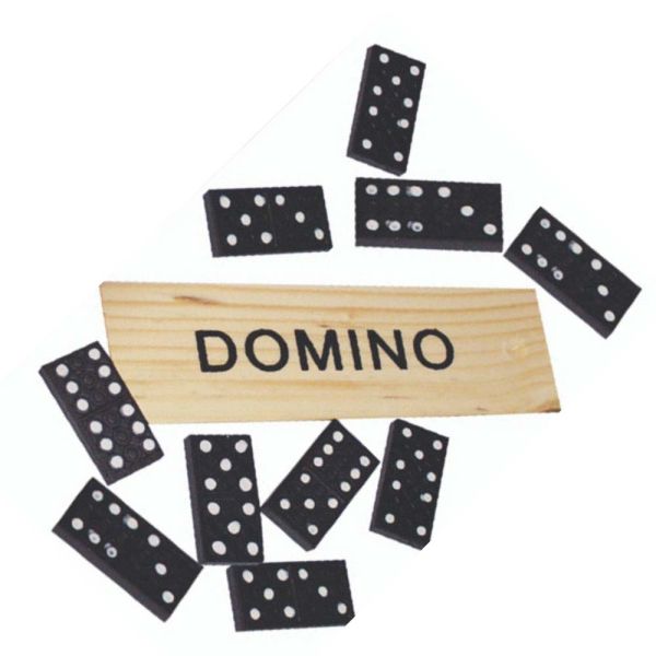 Domino Spiel, Holzbox