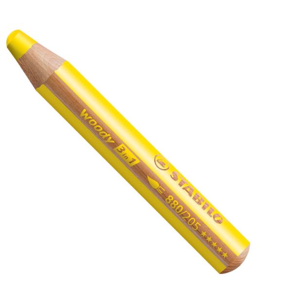 Buntstifte für Kleinkinder: Stabilo woody gelb - 205
